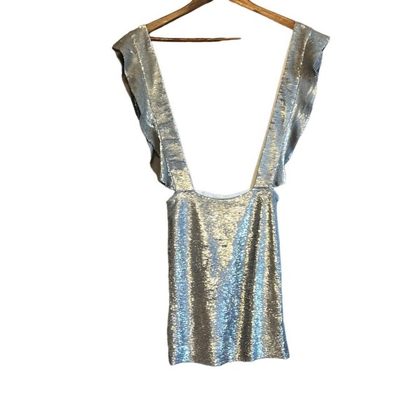 IRO Ruffled Suspenders Sequin Mini Skirt XXS - Picture 3 of 8